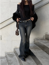 Low slim boots cut pants
