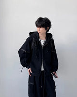 レクシア クロップ フード ジップアップ