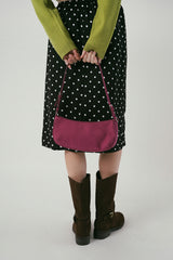 Dot frill skirt_black