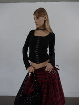 HOOK LONG SLEEVE TOP / BLACK