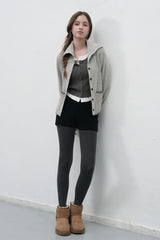 【即日発送】vintage stitch high-neck collar cardigan