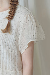 Audrey Dot Dress [Cream]
