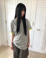 ハロムコントラストロールアップ半袖Tシャツ