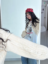 ローズレタリングフォーシーズンボクシー半袖Tシャツ