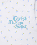 W フラワーセラーロゴ半袖Tシャツ ホワイト(CV2GMFT514A)