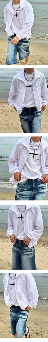 [S/S] See through wide jacket (3color)