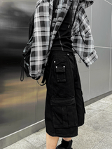 Multi-Pocket Cargo Bermuda Shorts
