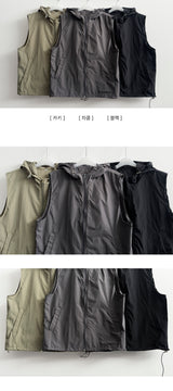 Roffle Nylon String Vest Zip-up with hood