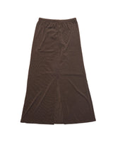  RAW EDGE LONG SKIRT (BROWN) WOMENS