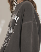 SNOW LEOPARD PRINT SWEATSHIRT [normal] [BLACK]