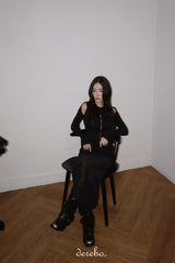 Vibe open long-sleeved cardigan knitwear