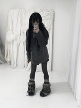 Bonju double half hood coat (2color)