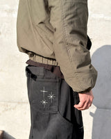 Stellon Cross Embroidery Balloon Pants
