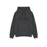 NICOLE CRACK BIG LOGO HOODY_MELANGE BLACK