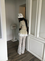 フリルシャーリングブラウスTシャツ