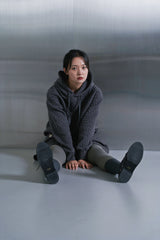 VINTAGE DIA-QUILTING HOODY (Charcoal)