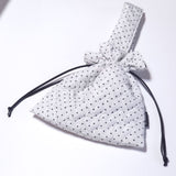 One Handle String Bag_Mini Dot White