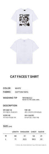 CAT FACES T SHIRT