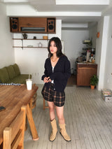 Square toe buckle boots  (3color)