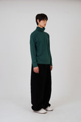 カラーポップタートルネックTシャツ - グリーン