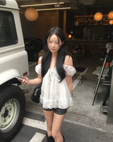 ローライズ ダークデニム ショートパンツ