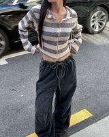Track denim pants