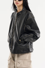 Bangor vintage washed leather jacket