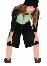BTB : SANP BUTTON BERMUDA SHORTS [SHADOW BLACK]
