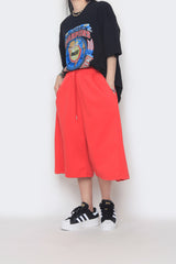 ロングワイドスウェットハーフパンツ