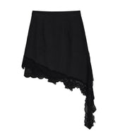 lace skirt (black)