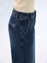 MID WAIST SLIM WIDE LEG DENIM code 26019