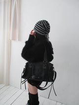 winter knit hoodie