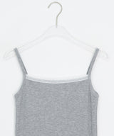 Arone Lace Ribbed Layered Layered Strap Sleeveless