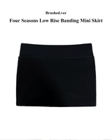 Brushed.ver Four Seasons Low Rise Banding Mini Skirt (Black)