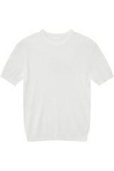 Cable Rib Knit Wool Tee