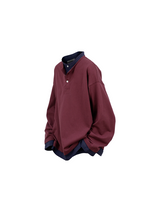 RELABEL (‘LABEL’) Fine-textured, woven, two-tone, optical illusion, faux two-piece, long-sleeved base layer T-shirt
