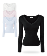 [MADE] BASIC V-NECK TOP (4color)