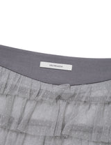 DOT MESH CANCAN SKIRT(GREY)