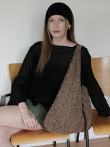Jeanne Velvet Shoulder Bag_Taupe Brown