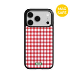 【MADE】ピクニック レッドチェック iPhoneケース [Glossy Glass/Magsafe]