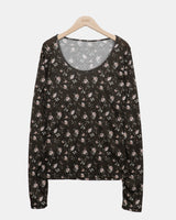 Kitten Floral Long-Sleeve T-Shirt