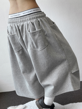 Nin-Hi Pintuck Parachute Bermuda Pants 3-Color