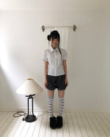 リカストライプ半袖シャツ