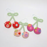 【MADE】BUTTON CHERRY KEYRING-LIGHT PINK
