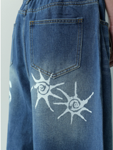 ノーキンサイドダーティーロゴデニムバンディングパンツ UNISEX