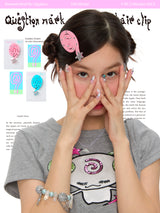 BETWEENAND side hair clip question mark curly star creative sweet and cute girl hair accessory edge clip