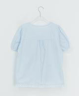 Leonne Lace Punching Short Sleeve Blouse