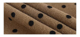 camel brown wool dot midi skirt