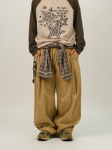 AND Pin-tuck Balloon Pants