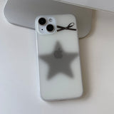 グレー - スロースターリボンスマホケース